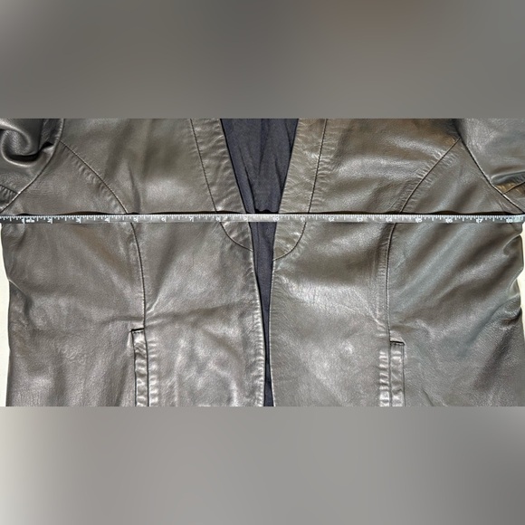 Twenty8Twelve SOFT Lamb Leather Open Front Jacket size 6 black - Picture 4 of 8